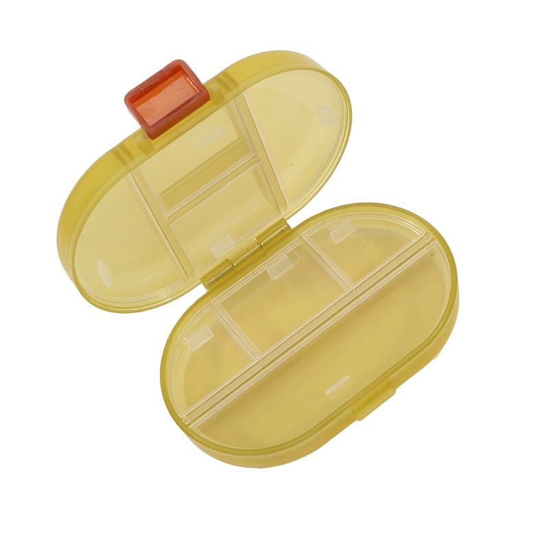 1pc Portable 8-Compartment Sealed Pillbox Moisture-Proof One Week Pill Box Mini Packaging Storage Case