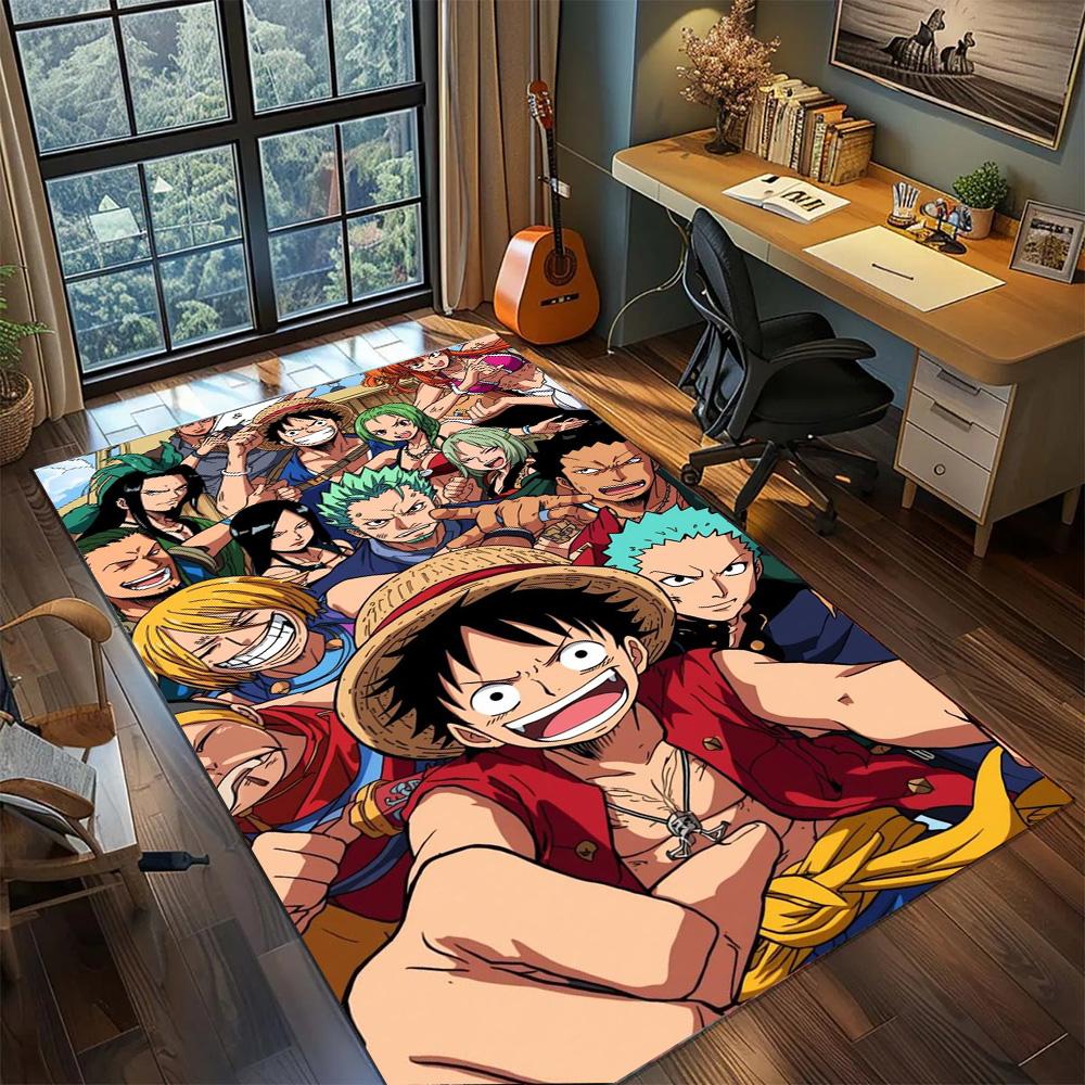 One Piece Wanted Poster Rug Carpet Large Area Rugs Non Slip Washable Floor Mat for Gamer Room