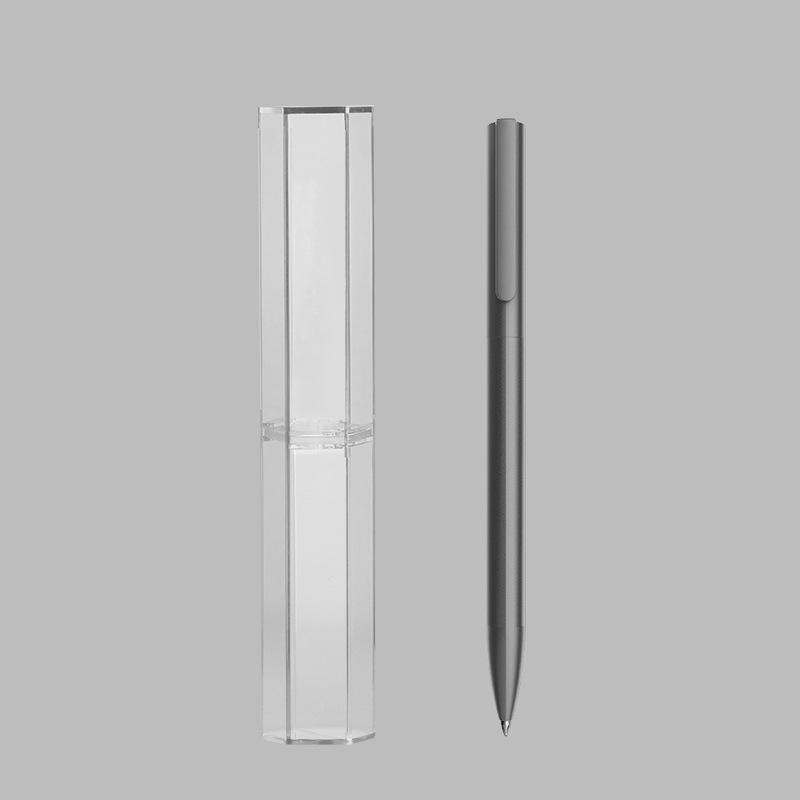 Вращающаяся металлическая гелевая ручка Beifa - черная 0,5 мм, стильный фирменный подарок