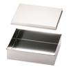 Endo Shoji Tray with Stainless Made In AHT21002 Commercial-Grade Lid, Medium, Steel, Japan,