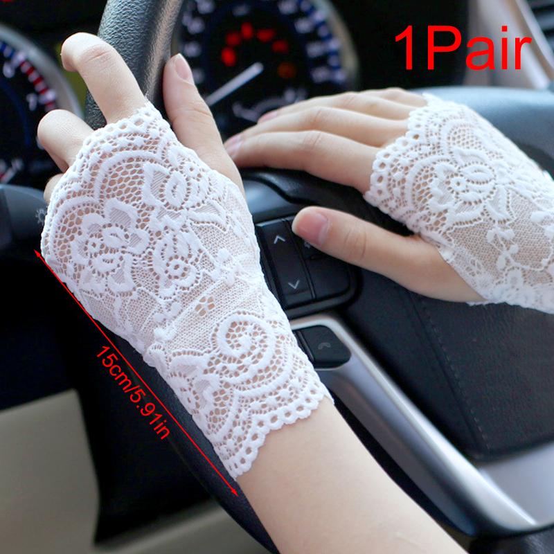 1 пара солнцезащитных рукавов для танцев, коротких защитных запястий, летних, закрывающих шрамы, модных перчаток для вождения, открытых пальцев