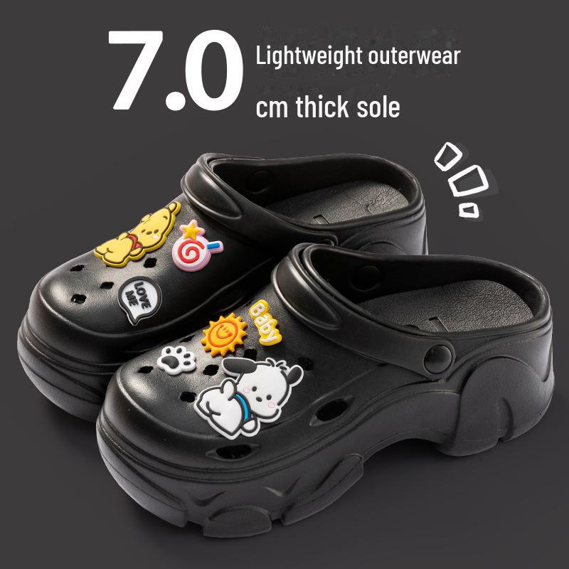 Женские пляжные тапочки EVA 2024 — толстая подошва, противоскользящие, с защитой от запаха, подчеркивающий дизайн для ношения на открытом воздухе