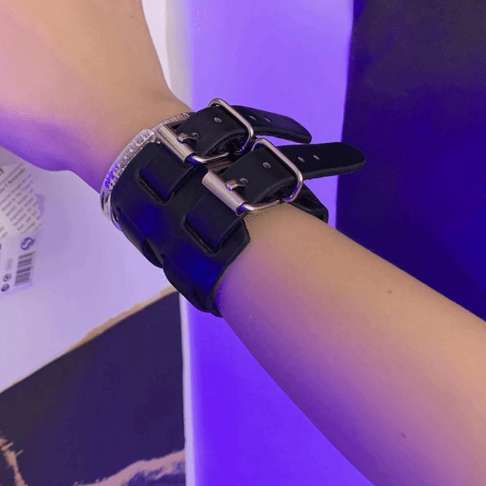 Fashion Design Personality Korean Hand Rope Women Wristband PU Leather Bracelet Jewelry Accessories