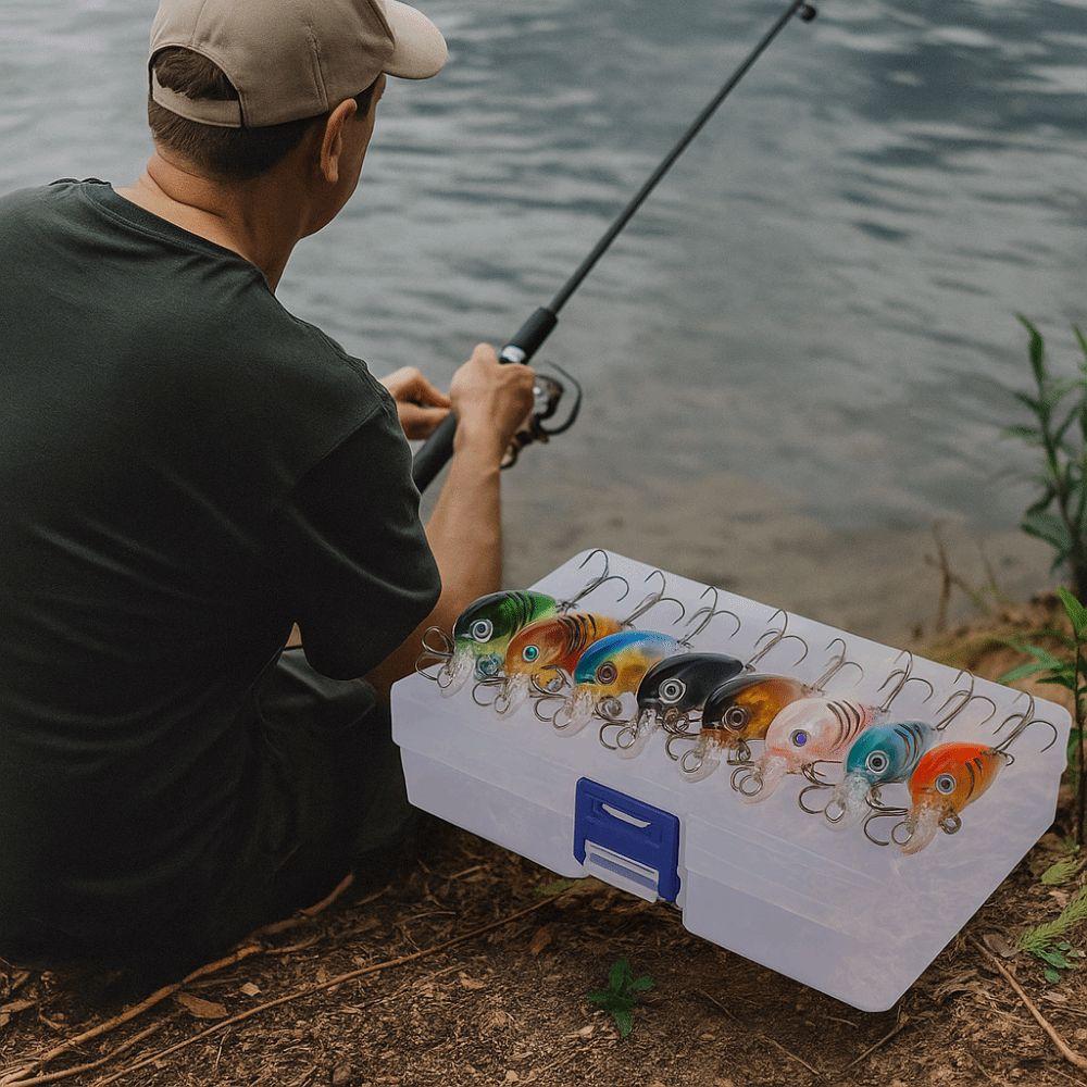 8Pcs/Box Mini Size Artificial Bait Micro Hard Bait Topwater Fishing Bait  Topwater Fishing