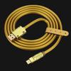 Золотой роскошный металлический кабель для передачи данных Type C USB сверхбыстрый зарядный шнур для Samsung Xiaomi Oppo Vivo мобильный телефон быстрая зарядка