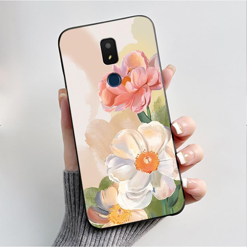 For AT&T Motivate 2 Motivate 3 Cricket Splendor Icon 3 Phone Case Fashion Butterfly Flower Black Soft Silicone Back Cover Funda