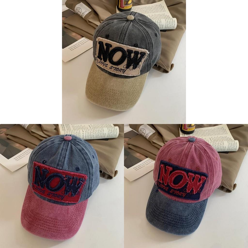 Узор в виде букв Сейчас Ковбойский Бейсбол Ретро Кепка с утиным козырьком Наружная шляпа Досуг