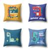 Cute Cartoon Dinosaur Baby Series Pillowcase Creative Driving Car Letter Cushion Pillowcase Living Room Bedroom Home Decor