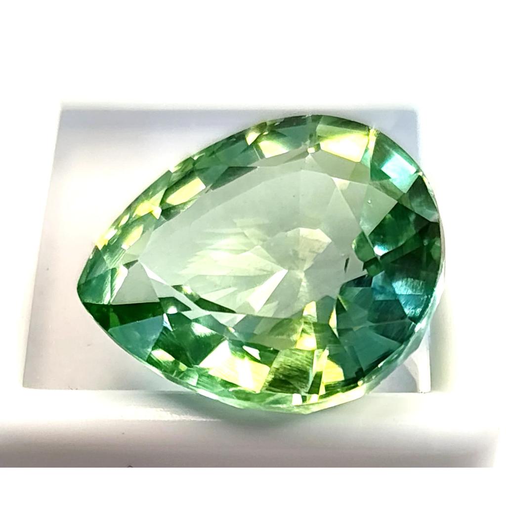 Fabulous Green Sapphire Natural Pear Cut 26-28 Ct Certified Loose Gemstone