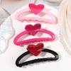 3 Pcs Valentine Pink Heart Hair Claw Clips for Curly Hair,French Fashion Hair Clamp Decorations Gift for Girls