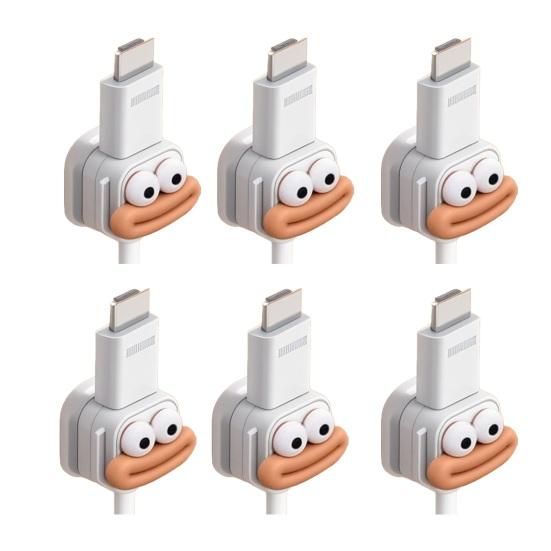 6/12 шт. Мультяшный магнитный органайзер для кабелей, самоклеящийся зажим для дома, офиса, стола, держатель для кабеля для зарядки телефона, передачи данных, фиксатор, зажим для управления силовыми проводами