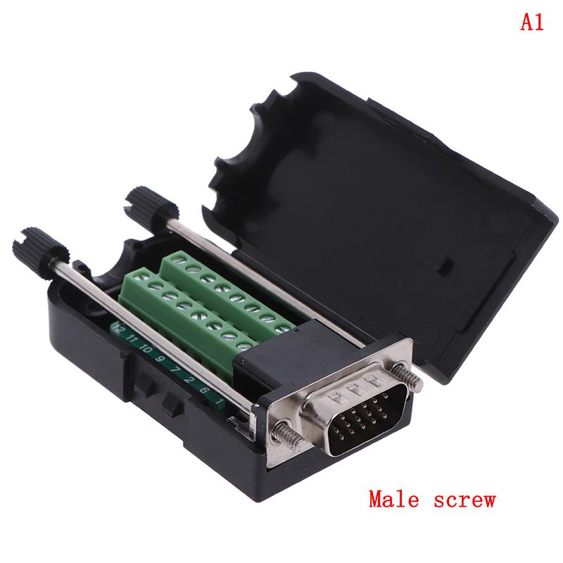 Разъем D-Sub Db15 Vga Male, 3 ряда, 15-контактный разъем для коммутационных клемм