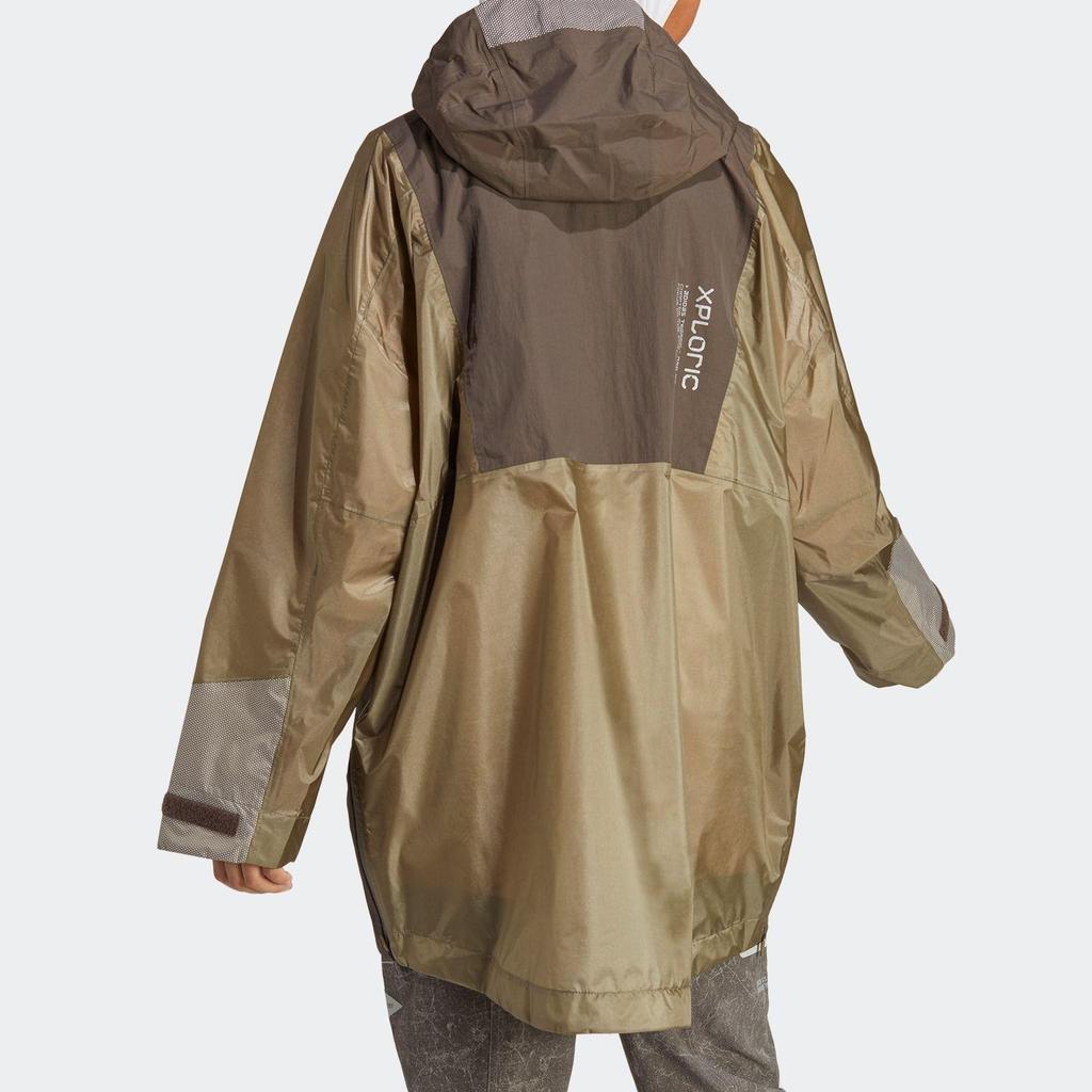 adidas Terrex X и Wander Collaboration SS23 цветные блоки уличная водонепроницаемая куртка с капюшоном женские куртки темно-оливково-зеленый HR7145