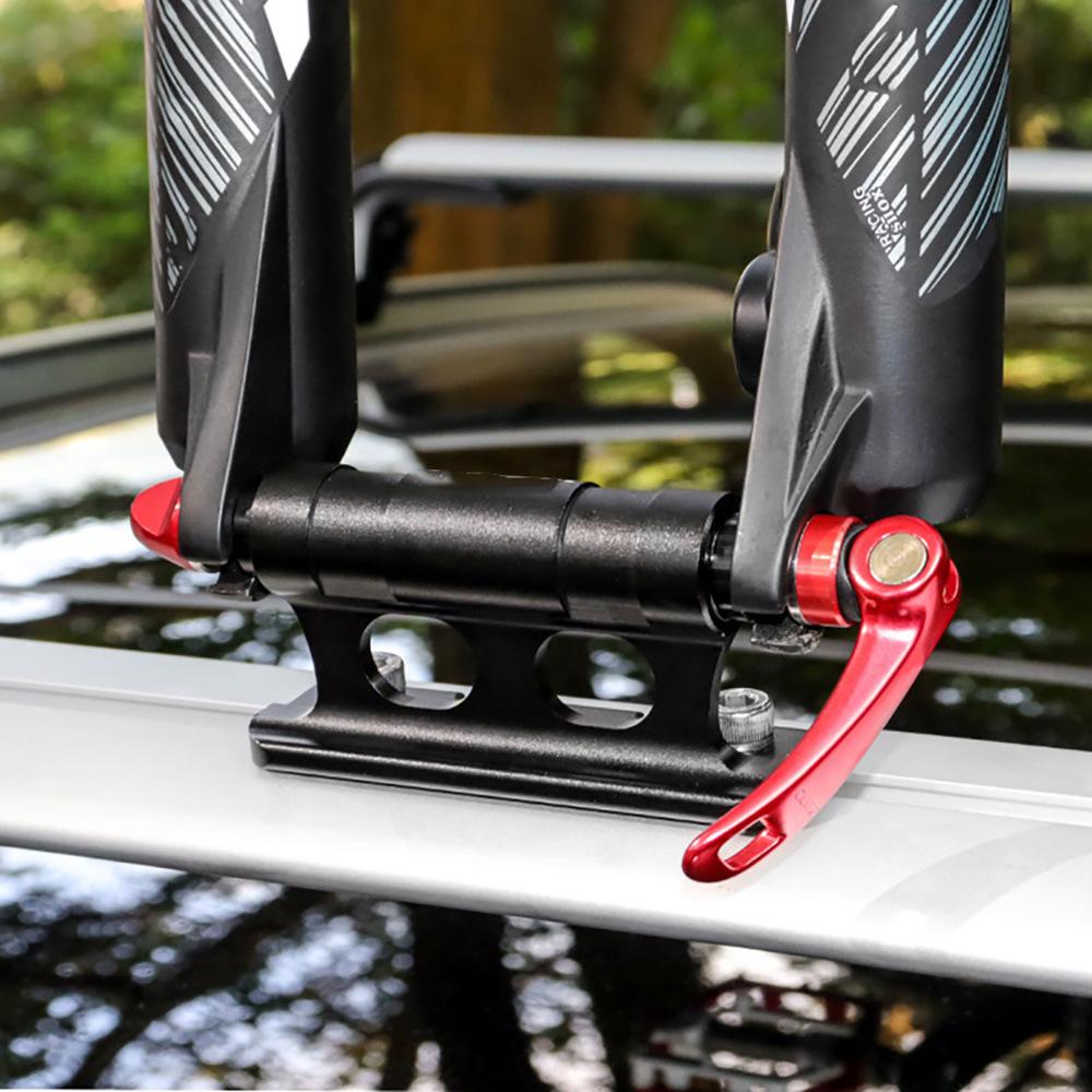 Electric Car/Bicycle Roof & Front Fork Towing Rack with Quick Release Thru-Axle