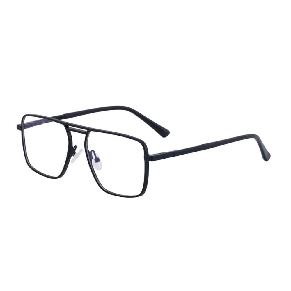 Punk Double Beam Sun Glasses Big Frame Men Eyewear Personalized Square Sunglasses Unisex