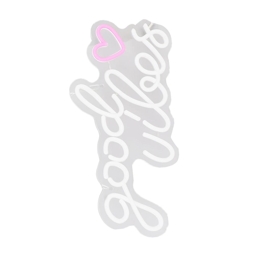 Neon Sign Good Vibes LED Light Acrylic USB Powered Wall Hang Neon Wall Decor for Bar Party Wedding