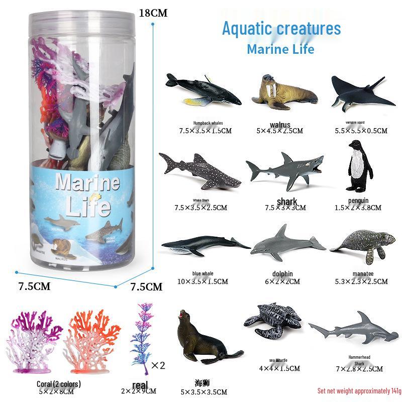 Набор моделей диких животных Арктики: Белый медведь и пингвин