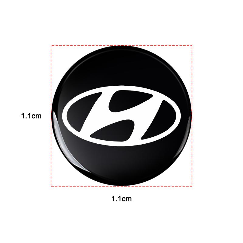5/10/20Pcs 3D Metal Car Key Badge Stickers Emblem Auto Key Decoration For Hyundai Genesis N-LINE I10 I30 I40 IX20 IX35 Kona Getz RR9