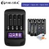 PALO Original AA AAA Rechargeable Battery Aa 1.2V NIMH+Smart LCD AA AAA Battery Charger for AA Fast Charger Discharge Repair