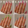 24pcs/Box Detachable Ballerina False Nails Wearable Fake Nails Cat Eye Nail Tips Manicure Tool Press On Nails