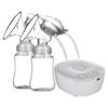 Electric Double Breast Pump Kit with 2 Milk Bottles USB Powerful Breast Massager Powerful Breast Pumps