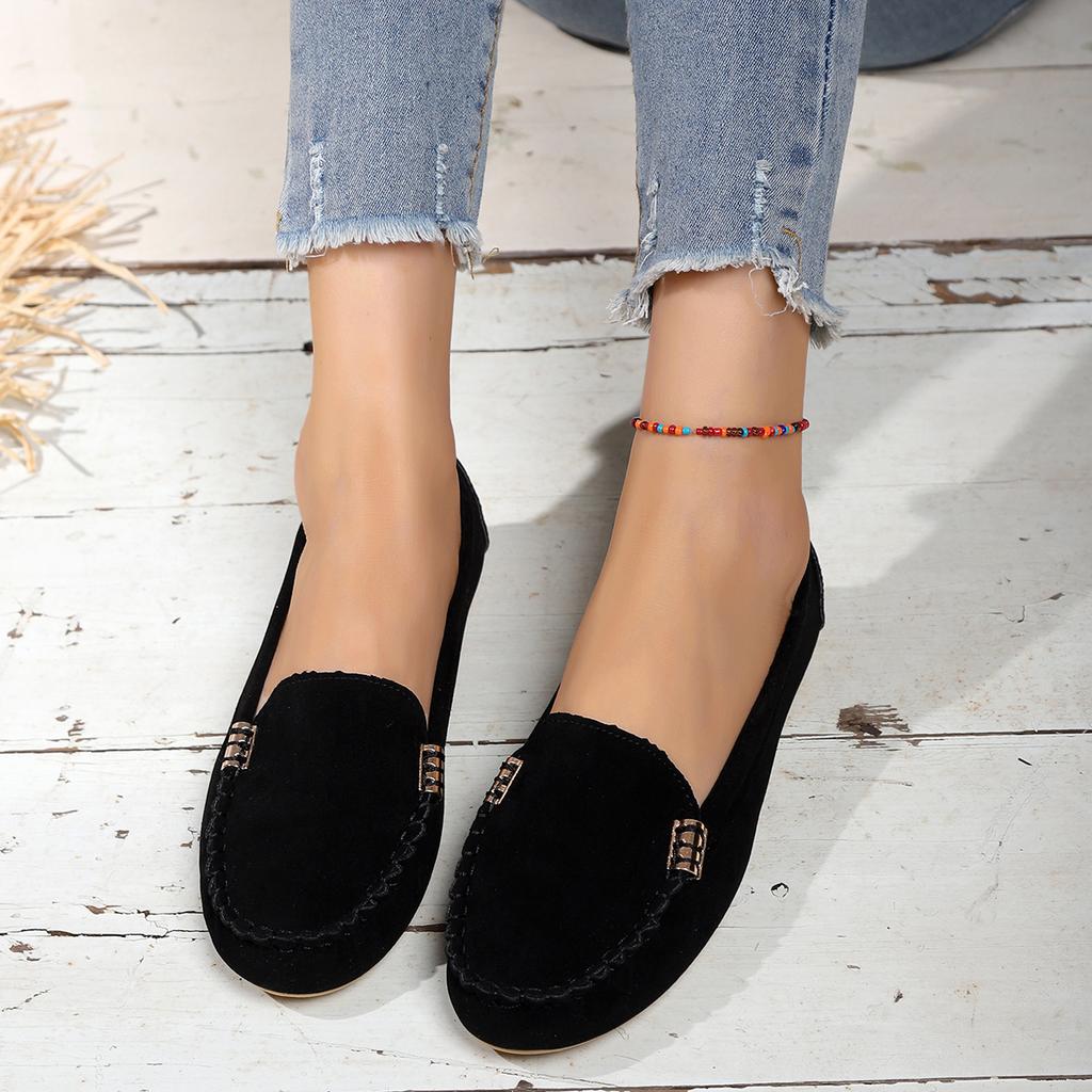 Fashion Shoes for Women 2024 Spring Autumn Women Casual Flat Shoes Slips Round Toe Denim Flat Loafer Plus Size Jeans Zapatos