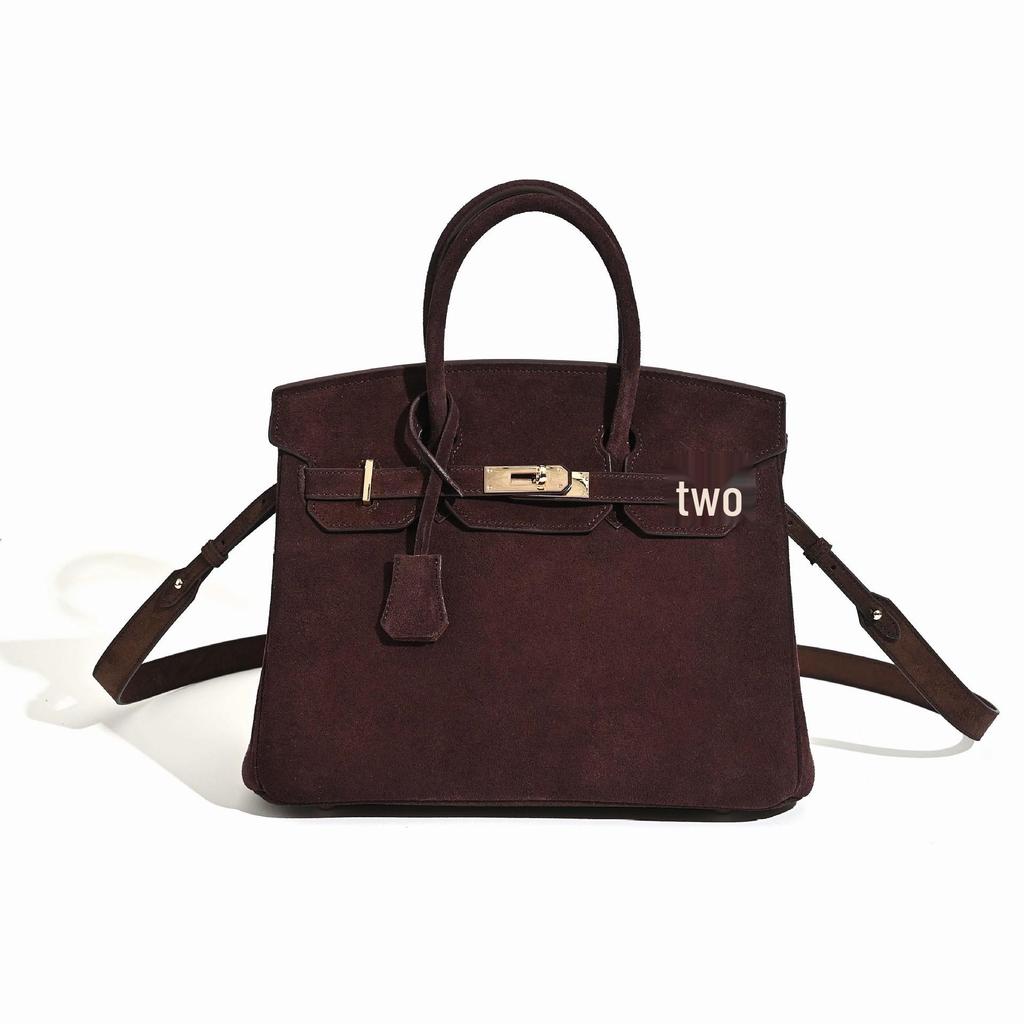 Женская сумка из натуральной кожи, замши, платиновой расцветки, большой вместимости, на плечо и через плечо, Осень/Зима 2025