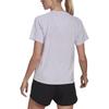 Adidas T Shirts Women's Light Purple Crew Neck Moderate Straight Fit HI3969