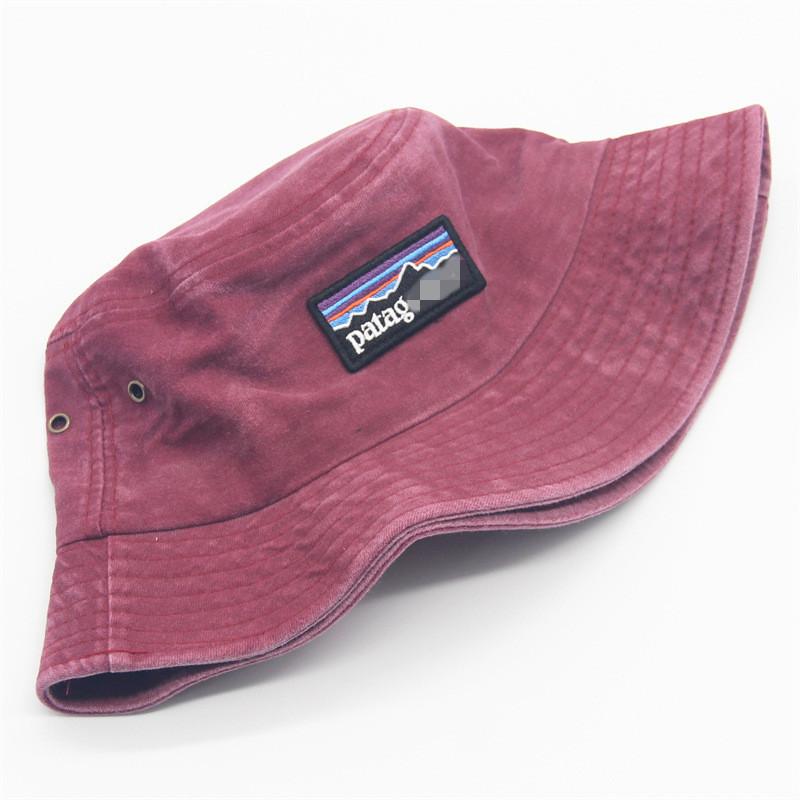 Cotton Bucket Hat With Embroidered Letters For Sun Protection And Casual Wear