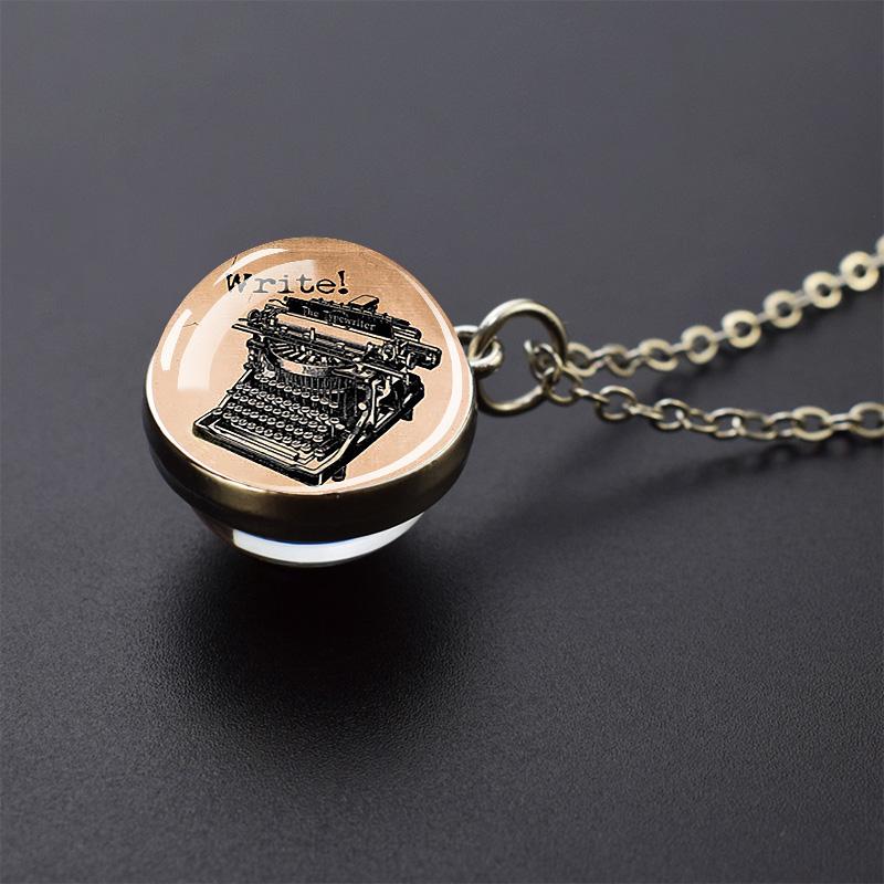 Ожерелья с музыкальными инструментами, фортепиано, гитара, кларнет, флейта, художественный стеклянный шар, кулон, музыкальная нота, ожерелье, женское музыкальное подарочное ювелирное изделие