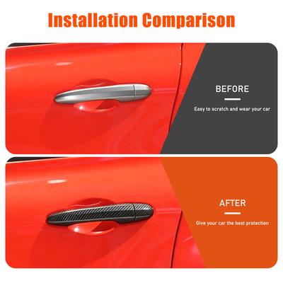 For Fiat 500X 2016-2023 ABS Car Door Handle Trim Cover Decorative Sticker Protective Frame Auto External Accessories
