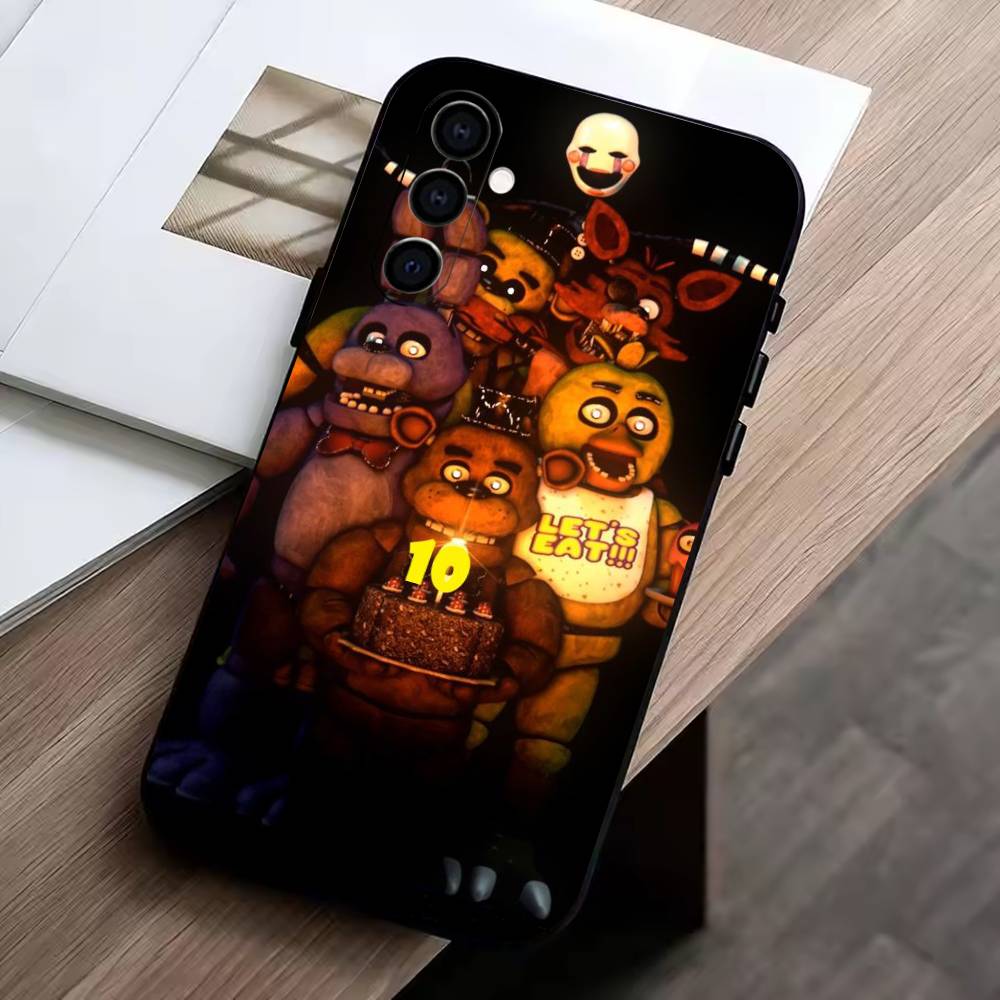 D-FNAF-T-Five-Nights-at-Freddy's Чехол для телефона Samsung Galaxy A73,A72,A71,A70,A53,A52,A51, Мягкий силиконовый черный чехол