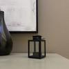 Wind-proof Lantern Candle Stand Black Outdoor Tea Light Iron Wind Lamp  Festival Gift