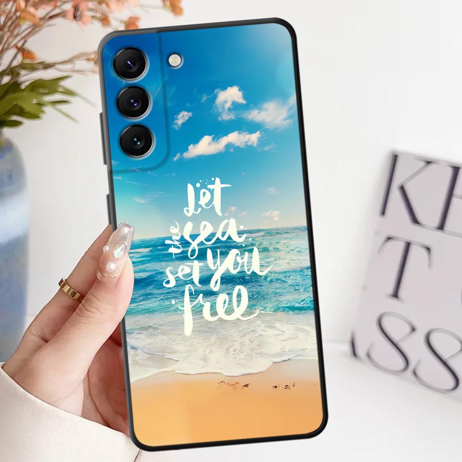 Чехол-бампер с рисунком 'Морской пейзаж' для Samsung Galaxy A53 A35 A25 A71 A32 A73 A51 A22 A24 A23 A52 A36 A26 A72 A55 A41