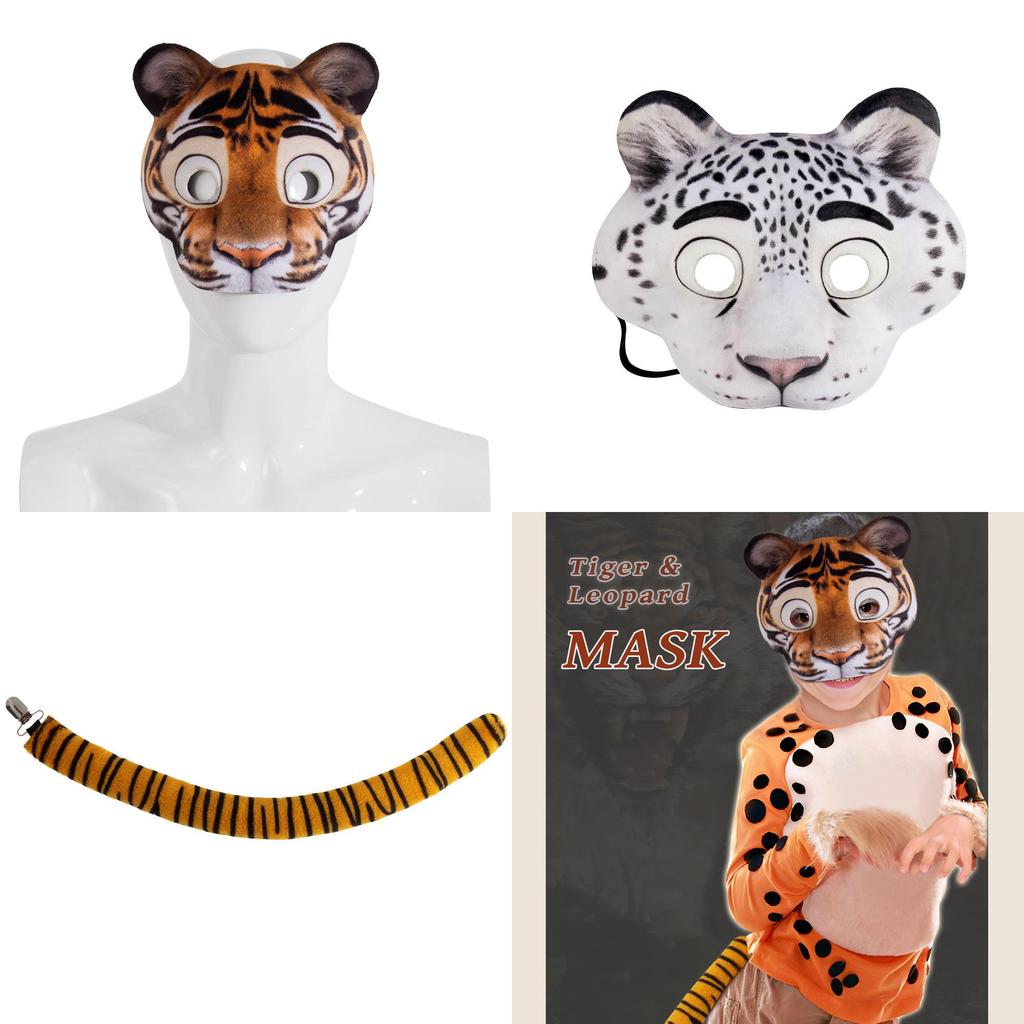 Ева Мультяжная Маска Тигра Для Хэллоуина Праздничный Костюм И Косплей Событие