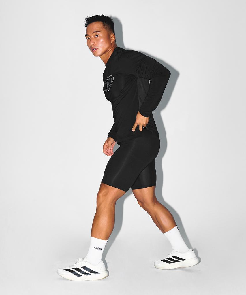BORN TO WIN Stroke B Quick Dry Long Sleeve [Black]