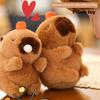 Cartoon Capybara Plush Doll Toy Soft Cotton Stuffed Animal Doll Plushies Hanging Ornament Super Wagging Tail/Blowing Bubbles Capybara Plush