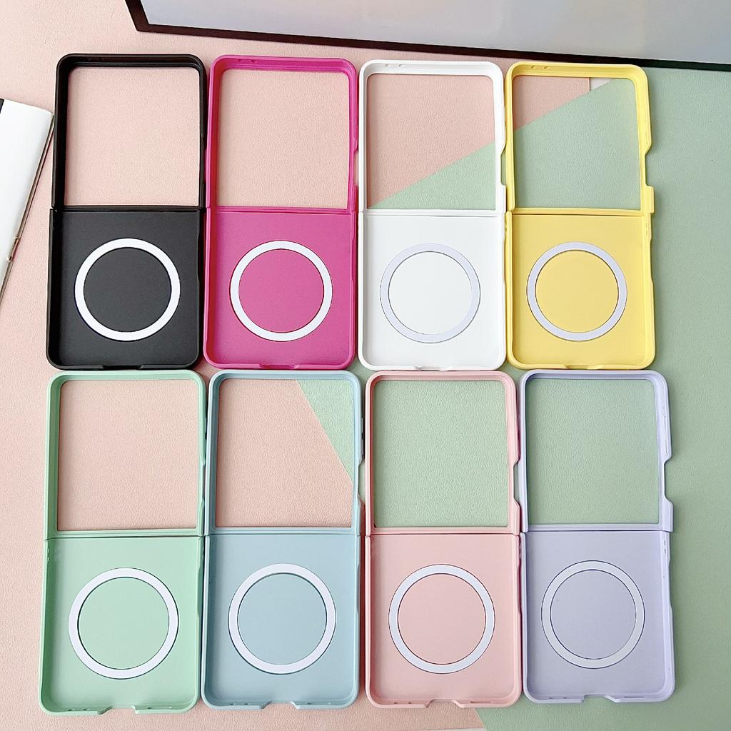 For Samsung Galaxy Z Flip7 5G Magnetic Case Skin-Touch Wave Texture Hard PC Phone Cover