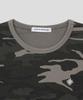 SLOW RECORD HOUSE Logo Waffle Crop T-Shirt_Camo (Khaki)