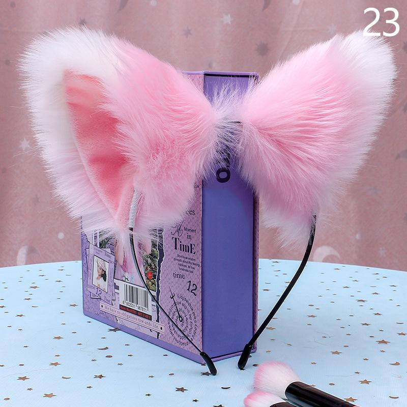 1 шт., повязка на голову, головной убор из искусственного лисьего меха, костюм для косплея, кошачьи уши, обруч для волос, украшения для волос, товары для вечеринок