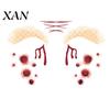 Funny Face Tattoos Halloween Tattoo Stickers, Waterproof Scary Makeup Decals for Party, Realistic Wound Scars Temporary Scar Body Art Kids Adults