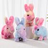 Электрическая прыгающая плюшевая игрушка-кролик, двигающиеся уши, двигающийся нос, плюшевый кролик, интерактивная симуляция, мягкая игрушка, издающая звук