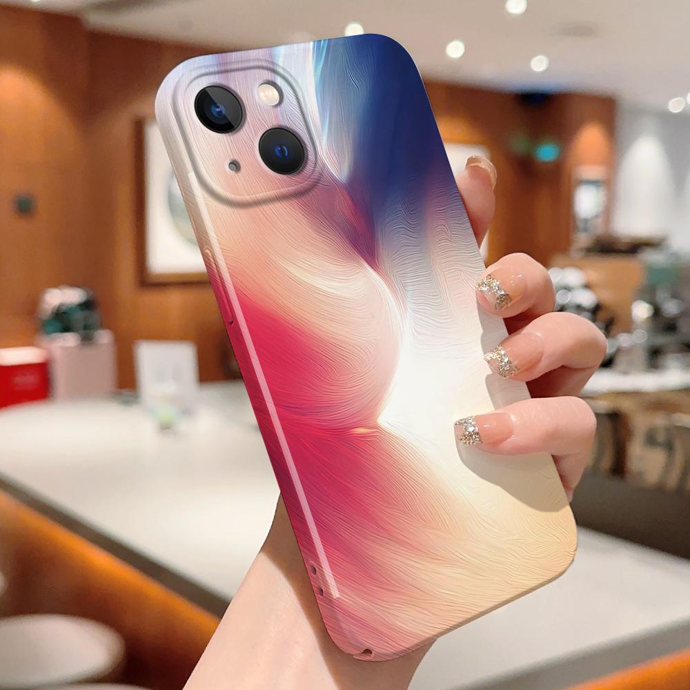 Стильный чехол для телефона со звездным градиентом для Samsung Galaxy A52 iPhone 15 Xiaomi Redmi VIVO OPPO Realme Huawei Infinix Противоударный Ультратонкий Жесткий Чехол