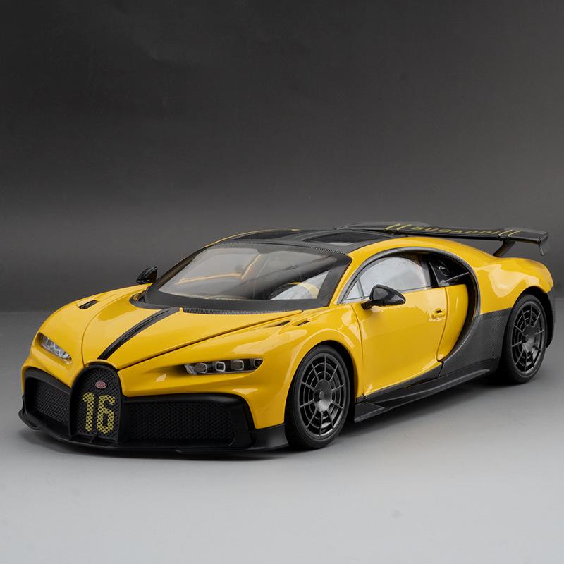1/18 Bugatti Chiron Суперкар Сплав Модель Автомобиля Игрушка Литье под Давлением Металлическое Литье Звук и Свет Автомобильные Игрушки для Детей Транспортное Средство