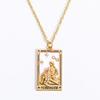 Women's Jewelry Straps Tarot Square Necklace Female Ins Jewelry Ladies