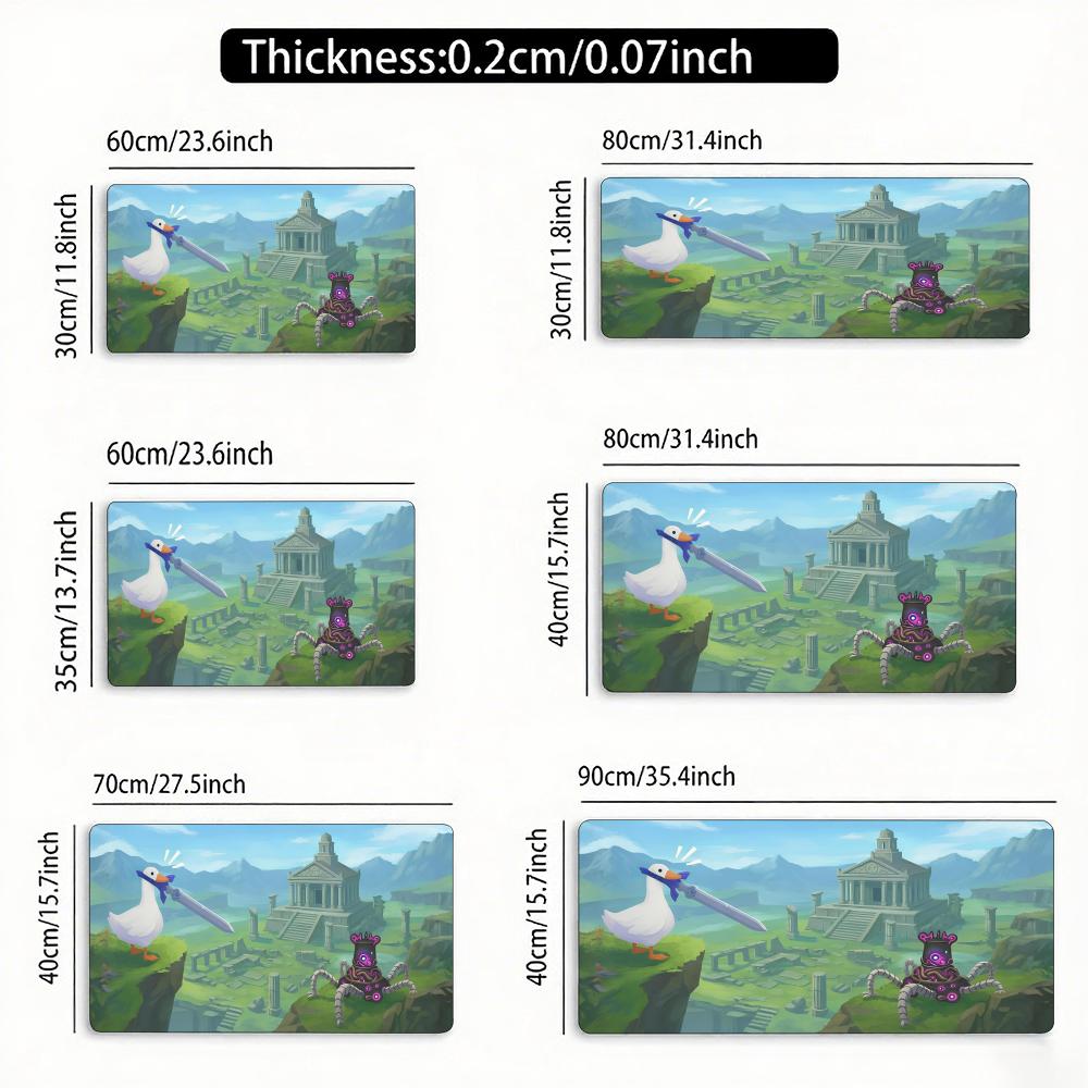 Sword of The Goose Magic Party Game Mat Durable Rubber for MTG&TCG Games 35X60cm Mouse Pad Offices Desk Mats Friendly Design