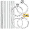 12pcs/Set Ring Size Reducer Tools Spiral Spring Based Rings Adjust Invisible Transparent Tightener Resizing Tool Jewelry Guard