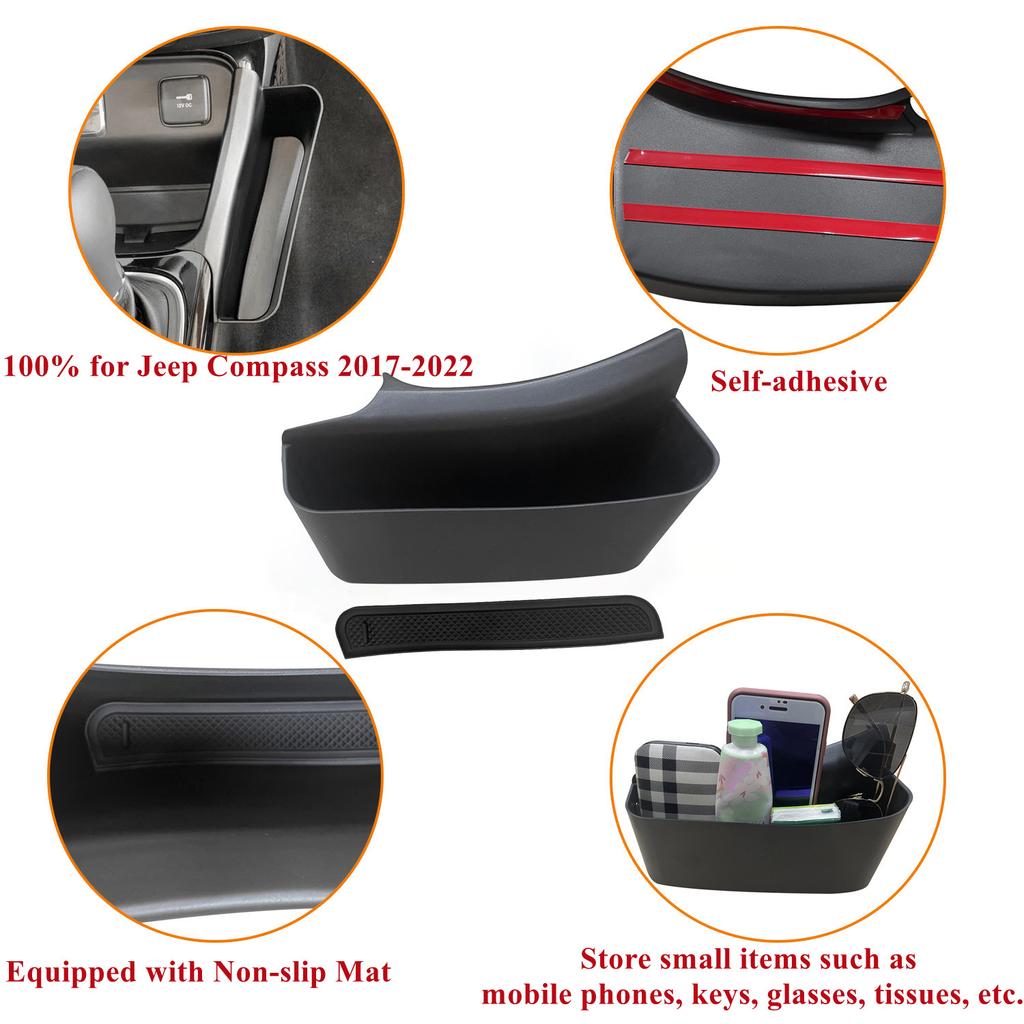 Ящик для хранения рычага переключения передач, органайзер, лоток, укладка, уборка для салона автомобиля Jeep Compass 2017 2018 2022