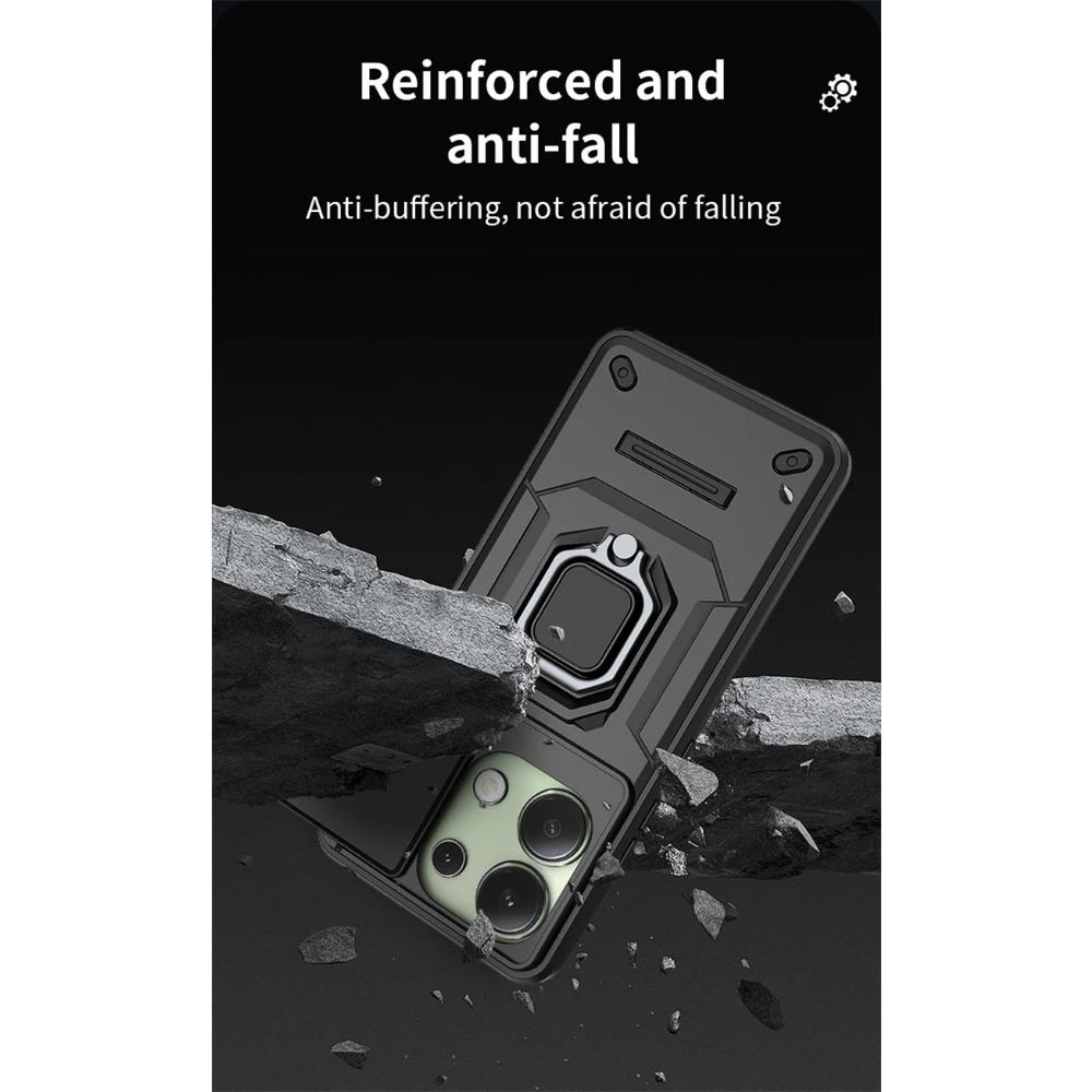 Чехол Armor для Xiaomi Poco X6 Pro 5G F6 F5 M6 Pro C65 защитный чехол кольцо магнитный держатель бизнес полная защита чехол