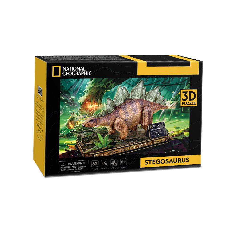Cubic Fun. 3D Puzzle. National Geographic. Stegosaurus. 62 pieces